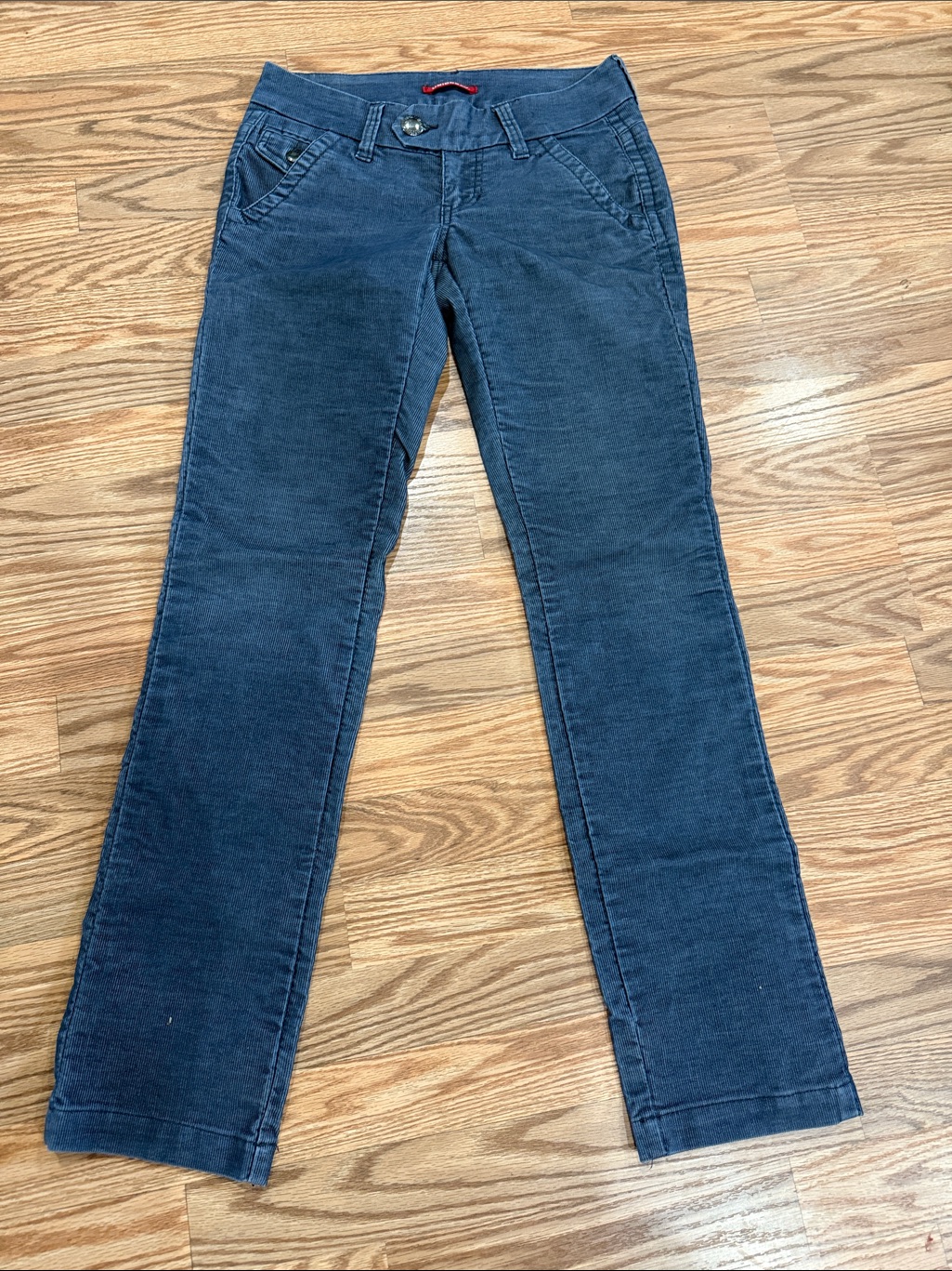 Unionbay Women's Dark Gray Straight-Leg Corduroy Jeans